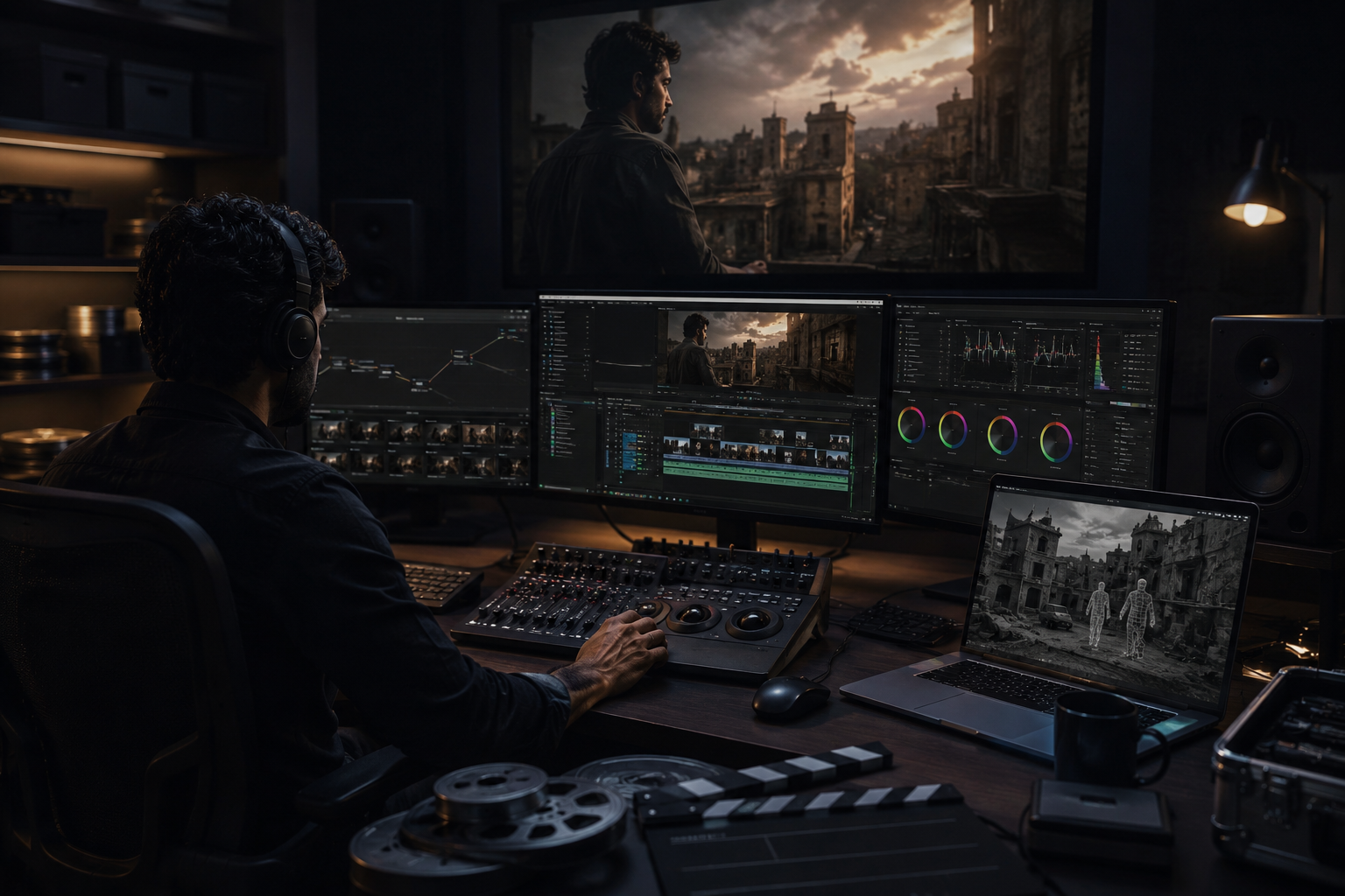 Post-production editing suite